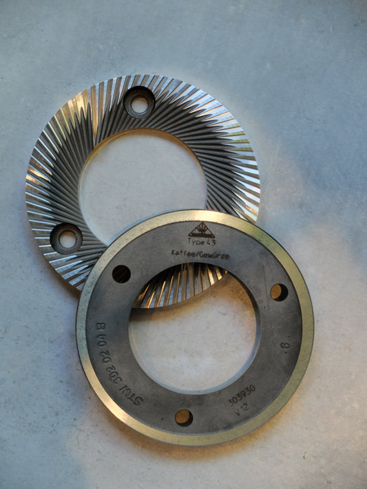 Mahlkönig EK43 Premium Cast Steel Burrs 98mm Standard - Seasoned